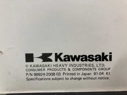 Kawasaki 99924-2008-03 GA1800A 2300A 3200A/AS Generator Workshop Manual Genuine