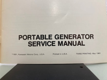Kawasaki 99964-0019-03 KG700B 1000B 1500B 2600B Service Manual 1981 Genuine