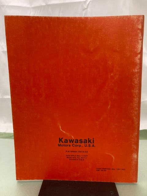 Kawasaki 99964-0019-03 KG700B 1000B 1500B 2600B Service Manual 1981 Genuine