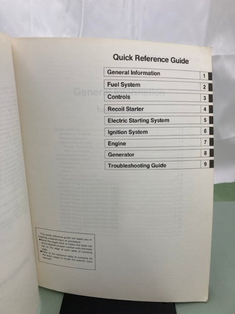 Kawasaki 99924-2040-01 GE4300 GE5000 Generator Service Manual 1993 Genuine