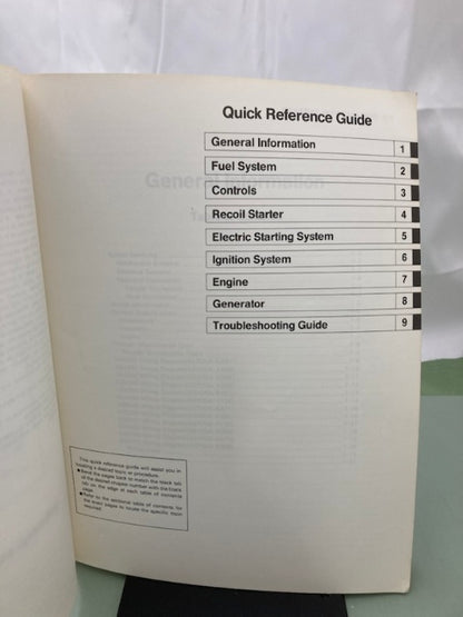Kawasaki 99924-2040-01 GE4300 GE5000 Generator Service Manual 1993 Genuine