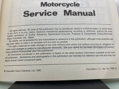 Kawasaki 99924-1136-01 ZR550 Zephyr Service Manual 1990 Genuine