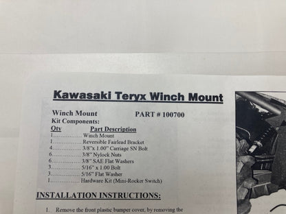 Kawasaki 100700 Winch Mount New Genuine
