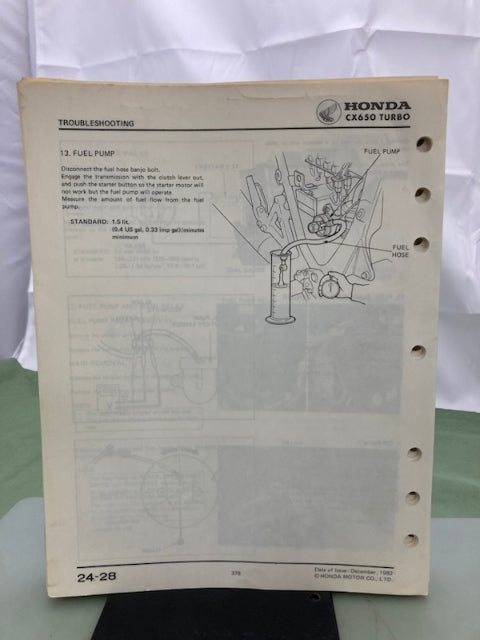 Honda 61ME700 CX650 Turbo Shop Manual '83 Genuine