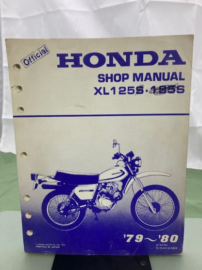 Honda 6143701 XL125S XL185S Shop Manual '79-'80 Genuine