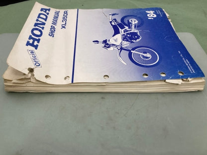 Honda 61KL300 XL350R Shop Manual '84 Genuine