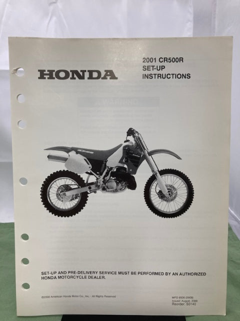 Honda 61ML309 CR500R Service Manual '92-'01 Genuine
