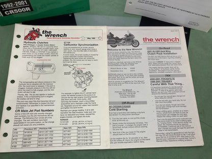 Honda 61ML309 CR500R Service Manual '92-'01 Genuine