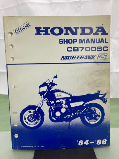 Honda 61MJ102 CB700SC NightHawk S Service Manual '84-'86 Genuine