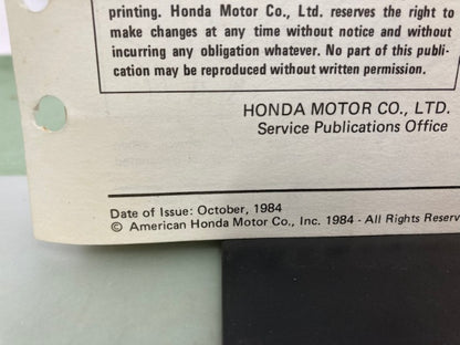 Honda 61ME503 CB550SC CB650SC NightHawk Shop Manual '83-'85 Genuine