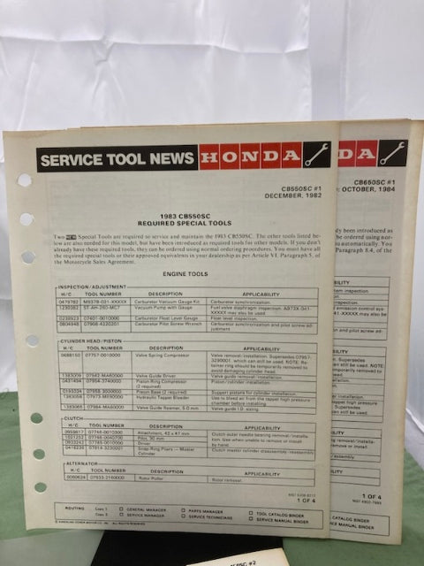 Honda 61ME503 CB550SC CB650SC NightHawk Shop Manual '83-'85 Genuine
