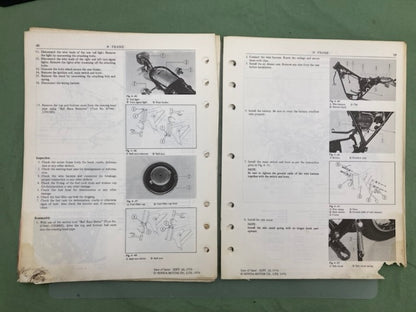 Honda 6136204 XL175 Shop Manual '77 Genuine