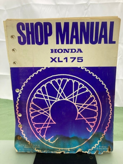 Honda 6136204 XL175 Shop Manual '77 Genuine