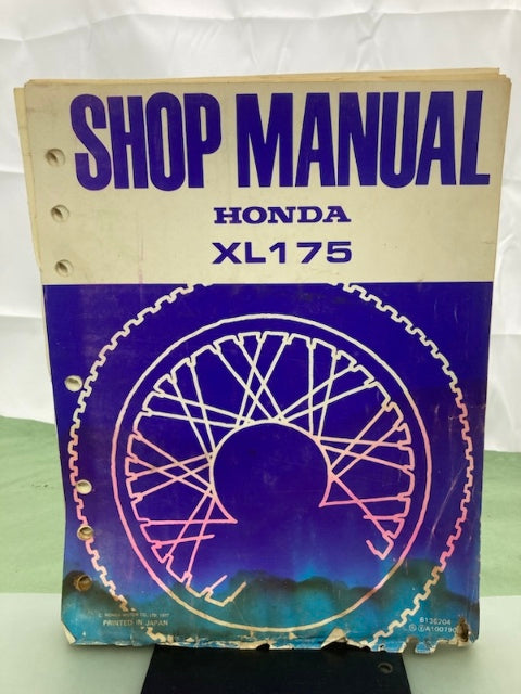 Honda 6136204 XL175 Shop Manual '77 Genuine