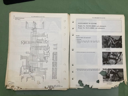 Honda 6136204 XL175 Shop Manual '77 Genuine
