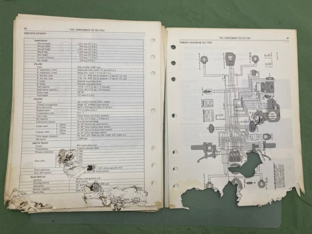 Honda 6136204 XL175 Shop Manual '77 Genuine