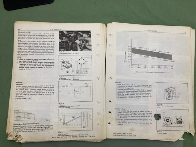 Honda 6136204 XL175 Shop Manual '77 Genuine