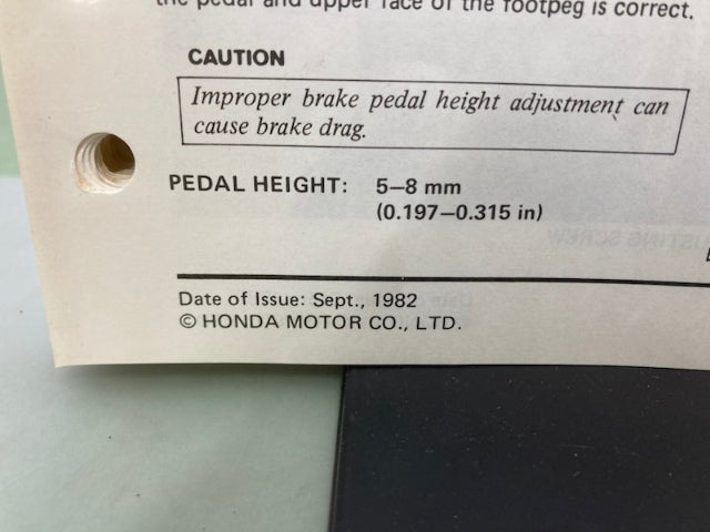 Honda 61MG100 CB1000C Shop Manual '83 Genuine Missing Pages