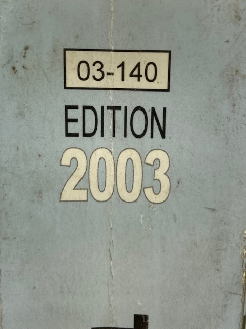 AutoData 03-140 Technical Data for Motorcycles 2003 Genuine