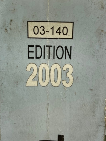 AutoData 03-140 Technical Data for Motorcycles 2003 Genuine