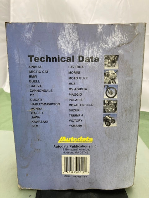 AutoData 03-140 Technical Data for Motorcycles 2003 Genuine
