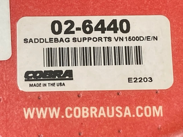 Cobra 02-6440 Saddlebag Supports New Genuine