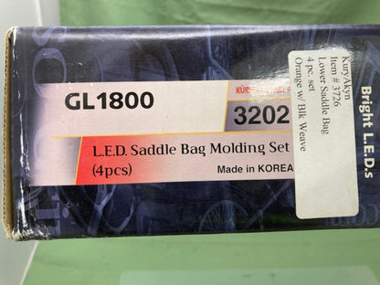 Kuryakyn 3726 LED Saddlebag Molding Lights 4 PC Orange/Black New Genuine