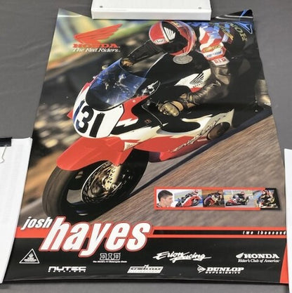 Josh Hayes Team Honda Poster Shop Sign Street Bikes Ride In Red Ad 5668 Z5 Gen.