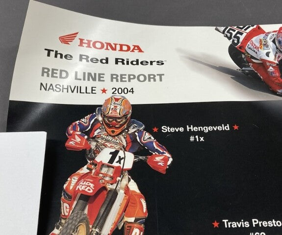 Honda Red Riders 2004 Red Line Report Poster Shop Sign Team Honda Ad 8433 Z4