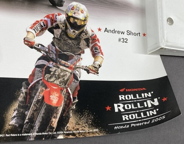 Honda Red Riders 2004 Red Line Report Poster Shop Sign Team Honda Ad 8433 Z4