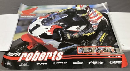 Kurtis Roberts Team Honda Poster Shop Sign Street Bike Ride In Red Ad 9211 Z4