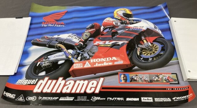 Miguel DuHamel Team Honda Poster Shop Sign Street Bike Ride In Red Ad 1019 Z4