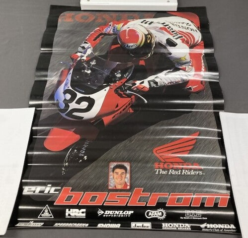 Eric Bostrom #32 Honda Racing Poster Red Riders Genuine