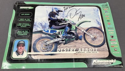 Destry Abbott Kawasaki Team Green Signed Poster 12"x 18" Genuine