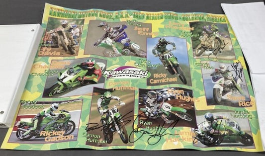 Team Kawasaki 1997 Dealer Show Promotional Poster 17"x 22.5" Genuine