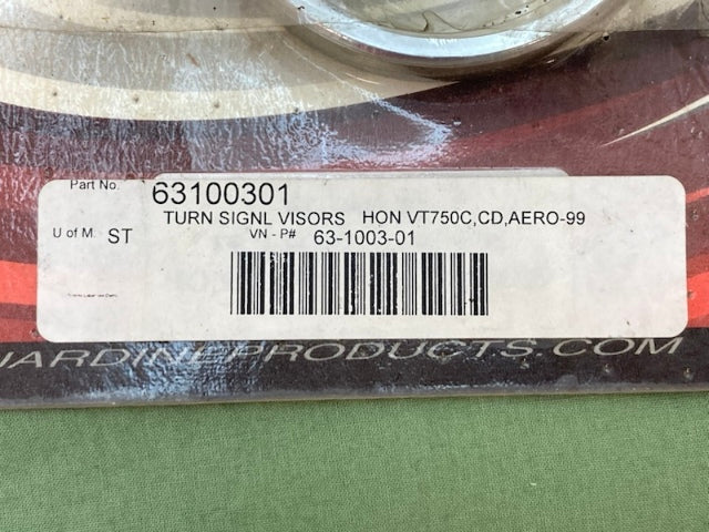Jardine 63100301 Turn Signal Visors New Genuine