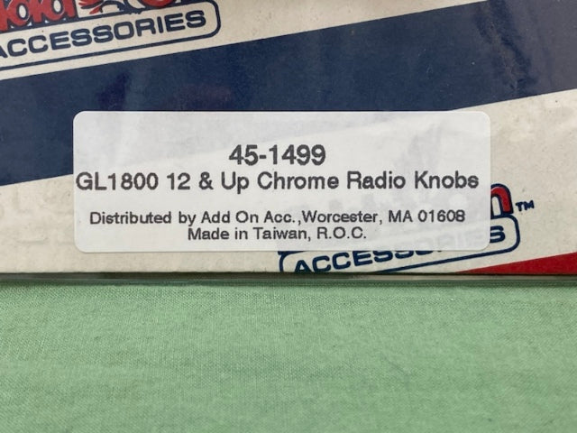 Add-On 45-1499 GL1800 12 & UP Chrome Radio Knobs New Genuine