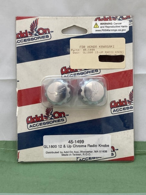 Add-On 45-1499 GL1800 12 & UP Chrome Radio Knobs New Genuine