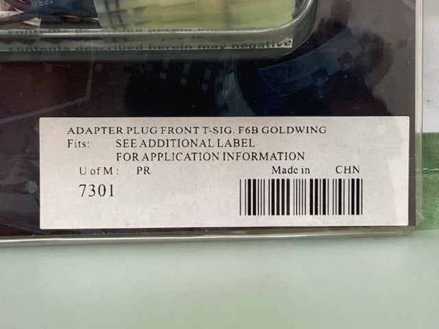 Kuryakyn 7301 Adapter Plug Front T-Sig '13 F6B GL1800 Goldwing New Genuine