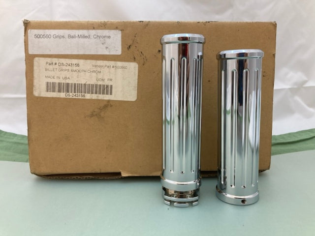 Pro-One DS-243156 Performance Chrome Billet Grips New Genuine