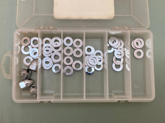 Custom World 15-674 Acorn Nuts with Chrome Washer Incomplete Kit New Genuine