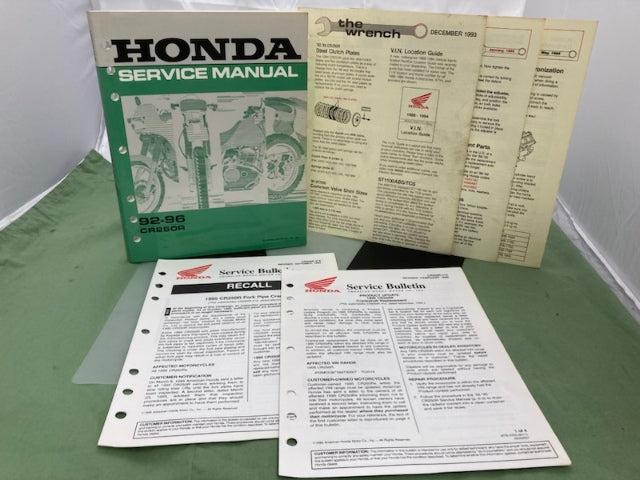Honda 61KZ304 CR250R Service Manual '92-'96 Genuine