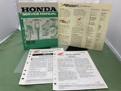 Honda 61KZ304 CR250R Service Manual '92-'96 Genuine