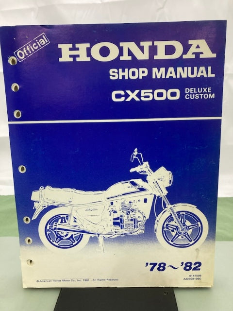 Honda 6141505 CX500 Deluxe Custom Shop Manual '78-'82 Genuine