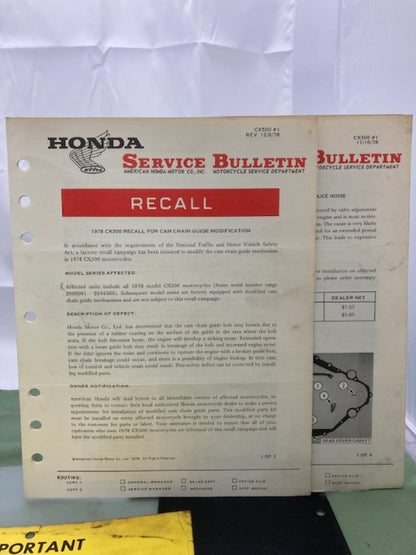 Honda 6141505 CX500 Deluxe Custom Shop Manual '78-'82 Genuine