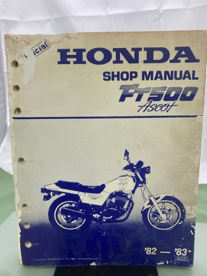 Honda 61MC801 FT500 Ascot Shop Manual '82-'83 Genuine