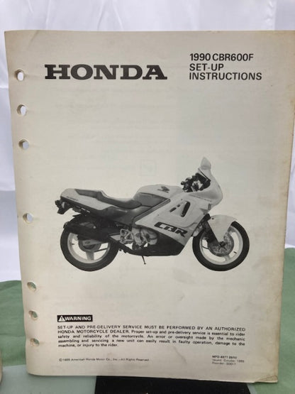 Honda 61MN402 CBR600F Service Manual '87-'90 Genuine
