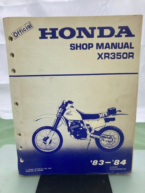 Honda 61KF001 XR350R Shop Manual '83-'84 Genuine