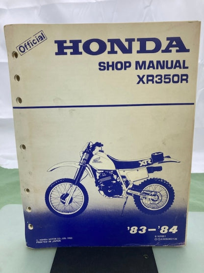 Honda 61KF001 XR350R Shop Manual '83-'84 Genuine