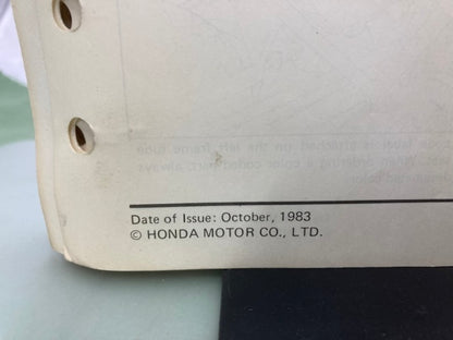 Honda 61KF001 XR350R Shop Manual '83-'84 Genuine